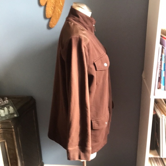 L-RL Ralph Lauren Active, dark brown zip up cotton lightweight jacket size XL - Picture 3 of 13
